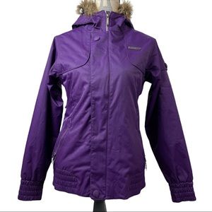 Sims Snowboarding Coat Ski Coat Purple Fur Hood